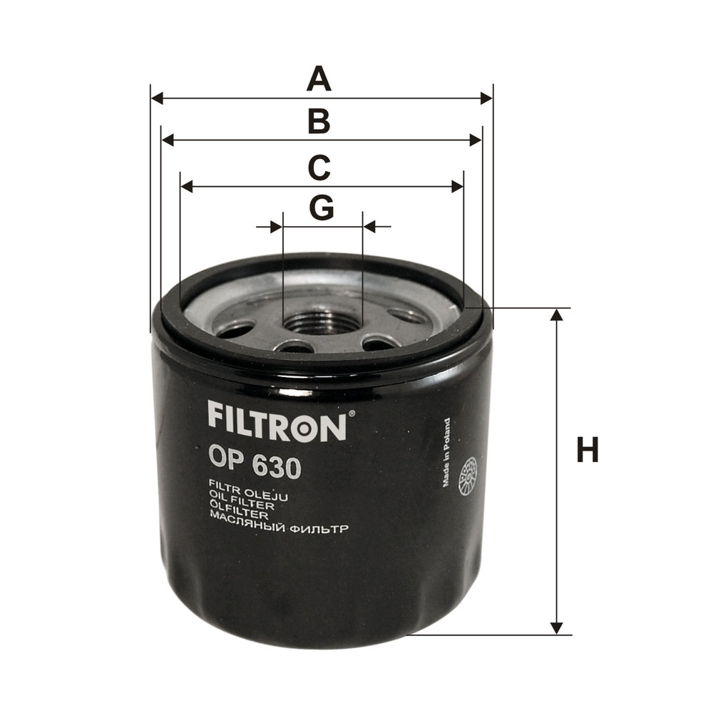FILTRON Oliefilter op630 Påskruet 79mm M18x1.5 for OPEL GENERAL MOTORS VAUXHALL