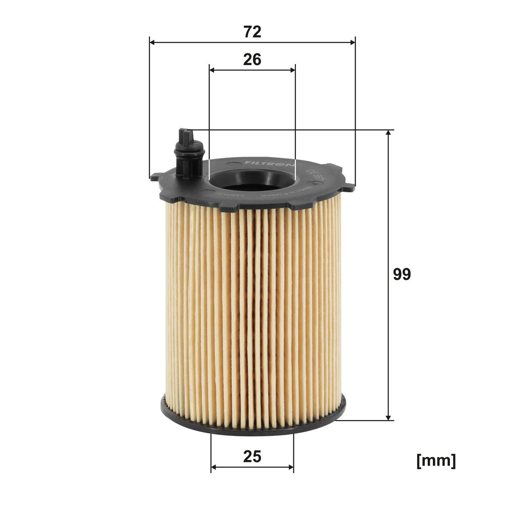 FILTRON Oliefilter oe6671 Filterindsats height_mm_209|Højde [mm]|100 outer_diameter_mm_497|Yderdiameter [mm]|64 inner_diameter_1_mm_995|Inder diameter
