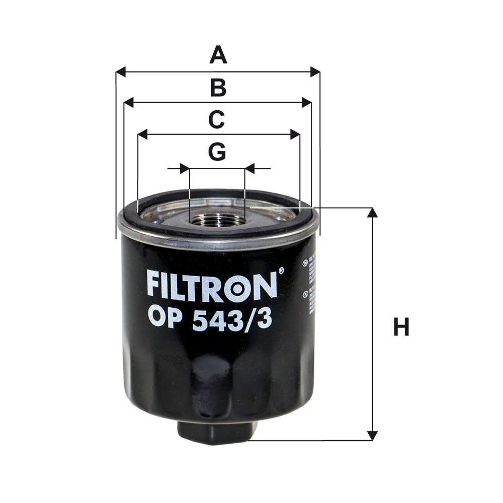 FILTRON Oliefilter op5433 Påskruet 92mm M22x1.5-6H for FORD
