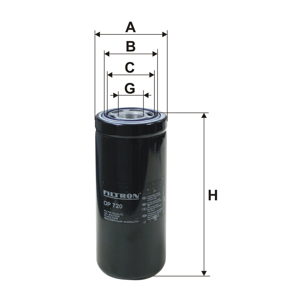 FILTRON Filter, arbejdshydraulik op720 for VOLVO STEYR FORD LAMBORGHINI