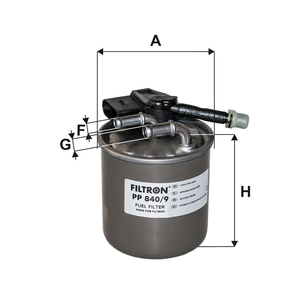 FILTRON Brændstof-filter PP 840/9 Lednings 100mm for MERCEDES-BENZ NISSAN