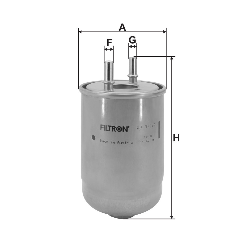 FILTRON Brændstof-filter PP 971/6 Lednings 191mm for RENAULT
