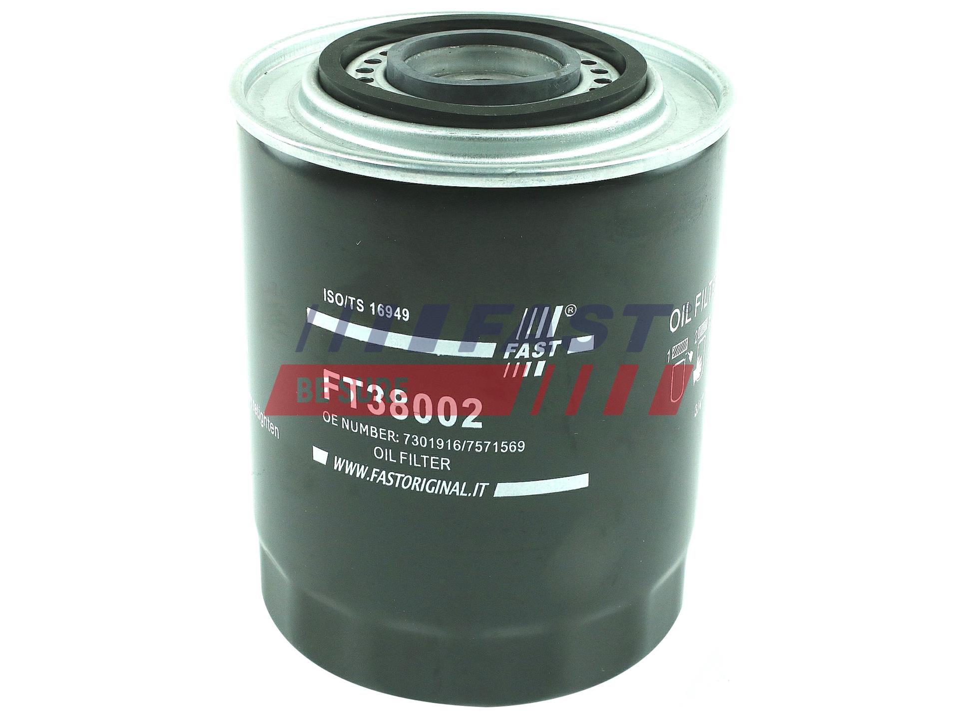 FAST Oliefilter ft38002 Påskruet 145mm for IVECO OPEL RENAULT GENERAL MOTORS VW FIAT