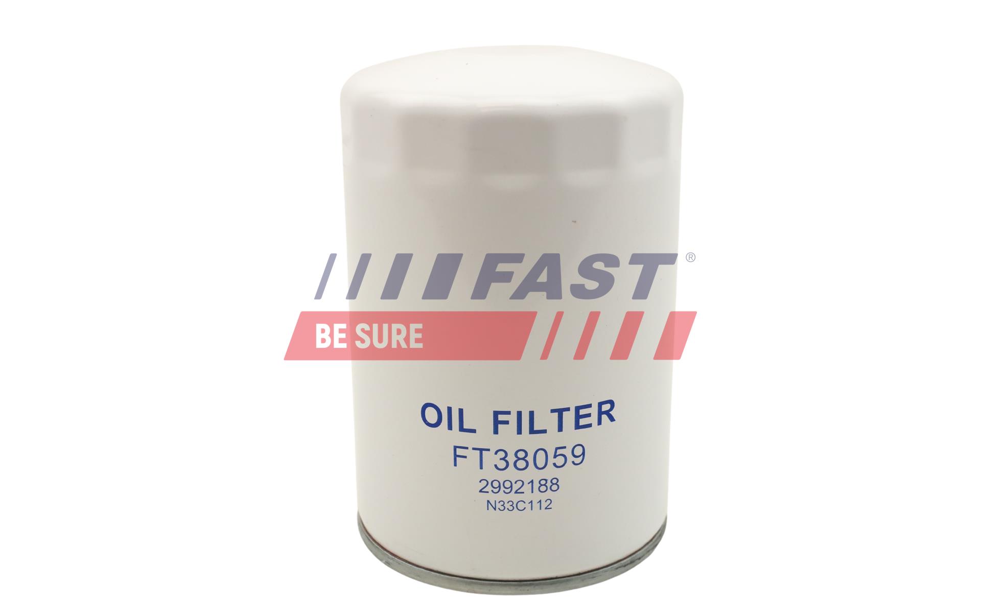 FAST Oliefilter ft38059 Påskruet 142mm M22x1,5 for CITROËN IVECO FORD VW