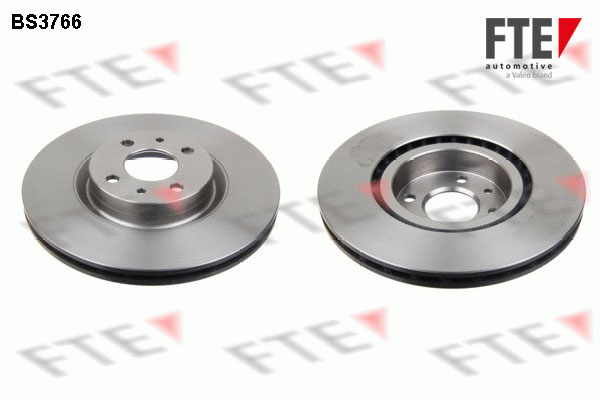 FTE Bremseskive 9072112 foraksel ventileret 284mm 22mm for ABARTH FIAT ALFA ROMEO LANCIA