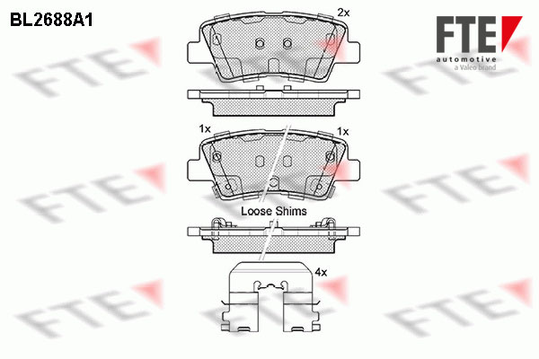 FTE Bremseklodser 9010918 bagaksel for KG MOBILITY SSANGYONG HYUNDAI KIA HYUNDAI (BEIJING) KIA (DYK) NAZA