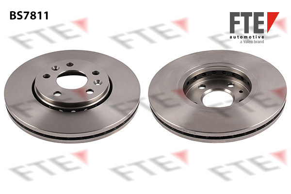 FTE Bremseskive 9071075 foraksel ventileret 296mm 28mm for OPEL VAUXHALL FIAT RENAULT NISSAN
