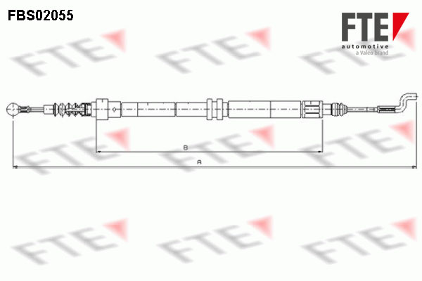 FTE Håndbremsekabel 9250058 bag for VW
