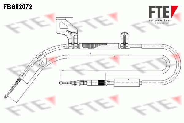 FTE Håndbremsekabel 9250073 bagved til venstre for VW