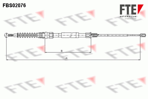 FTE Håndbremsekabel 9250077 bag for VW