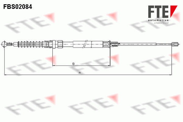FTE Håndbremsekabel 9250084 bag for VW