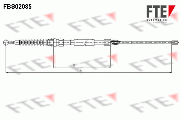 FTE Håndbremsekabel 9250085 bag for VW