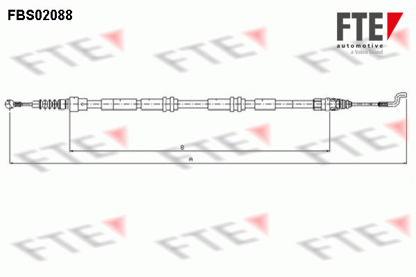 FTE Håndbremsekabel 9250088 bag for VW