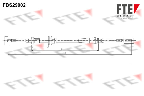 FTE Håndbremsekabel 9250655 bag for IVECO