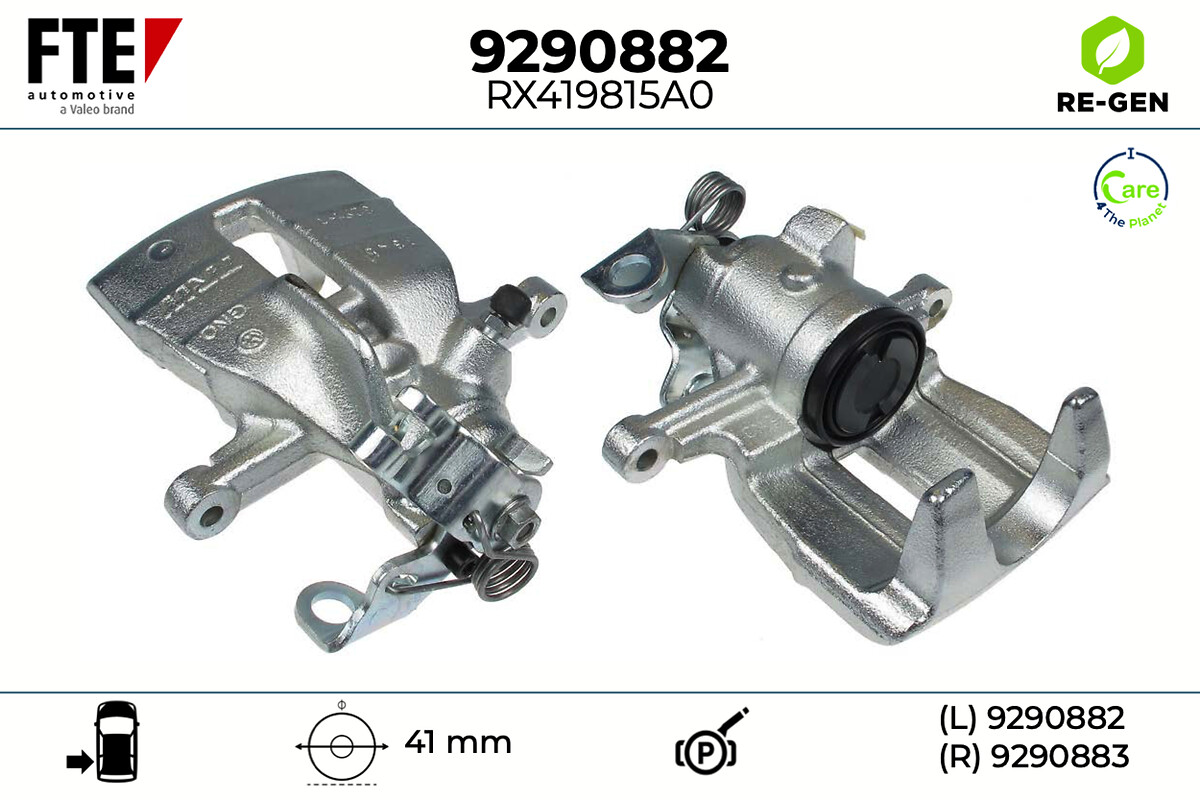FTE Bremsekaliper 9290882 Bagaksel venstre for VW