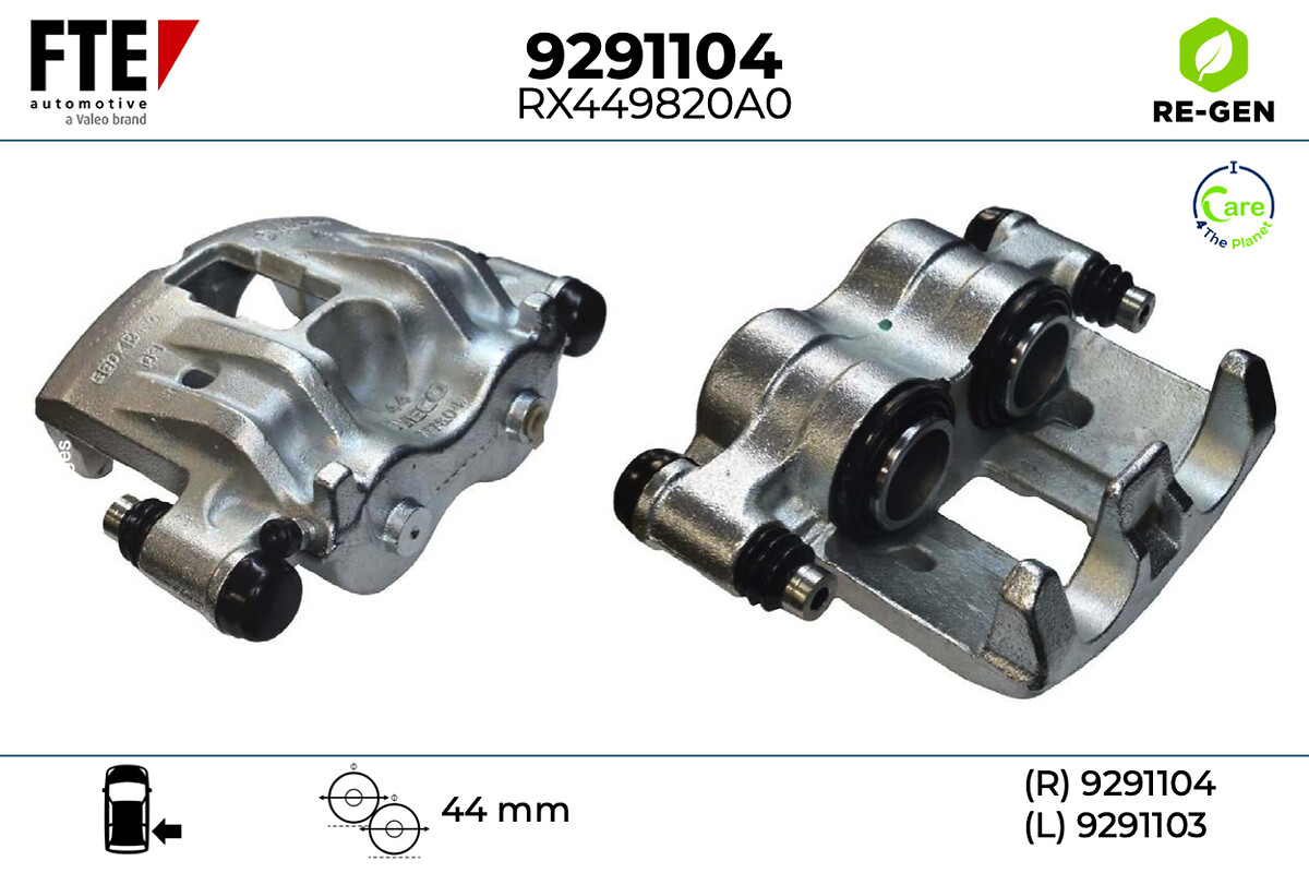 FTE Bremsekaliper 9291104 Bagaksel højre for IVECO