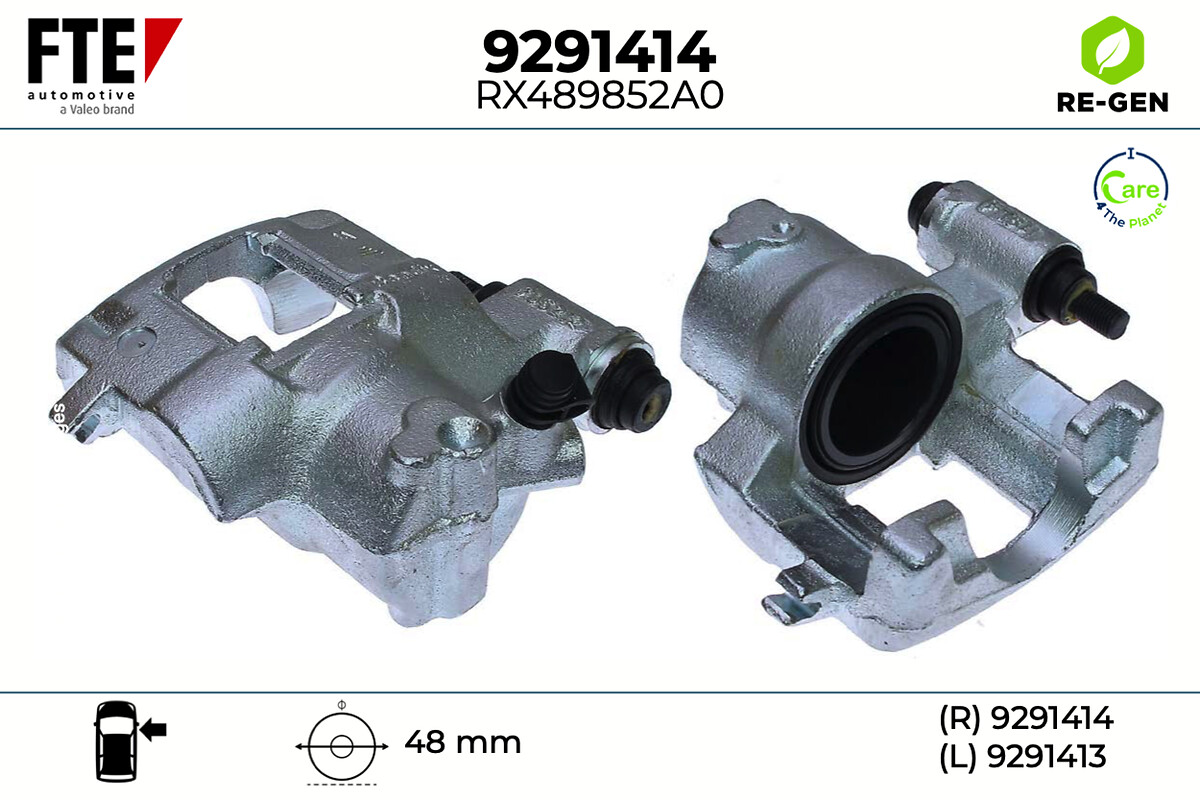 FTE Bremsekaliper 9291414 højre foraksel for FIAT LANCIA