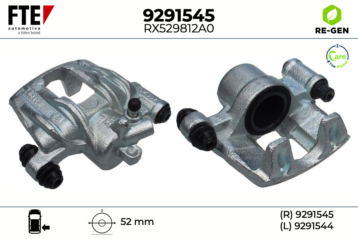 FTE Bremsekaliper 9291545 Bagaksel højre for MERCEDES-BENZ VW
