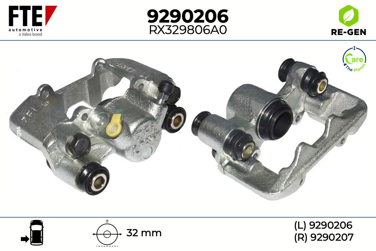FTE Bremsekaliper 9290206 Bagaksel venstre for TOYOTA