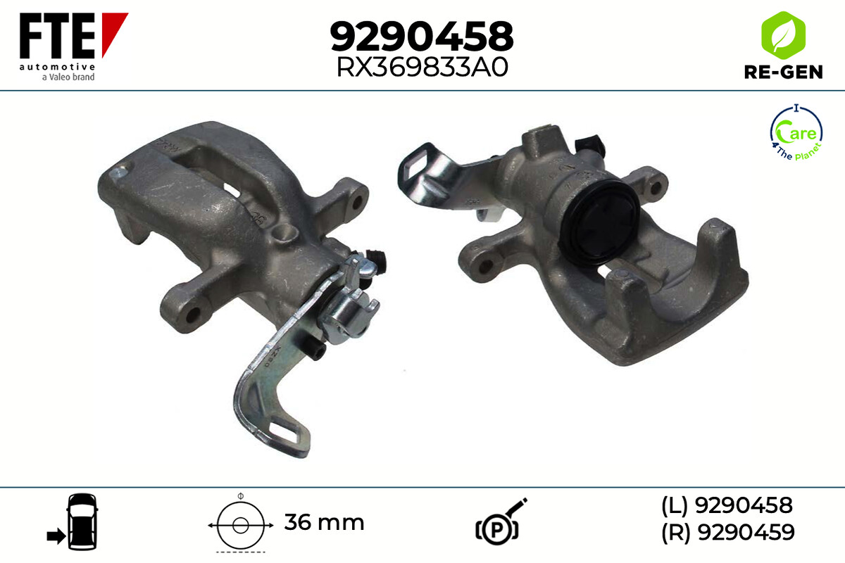 FTE Bremsekaliper 9290458 Bagaksel venstre for MINI