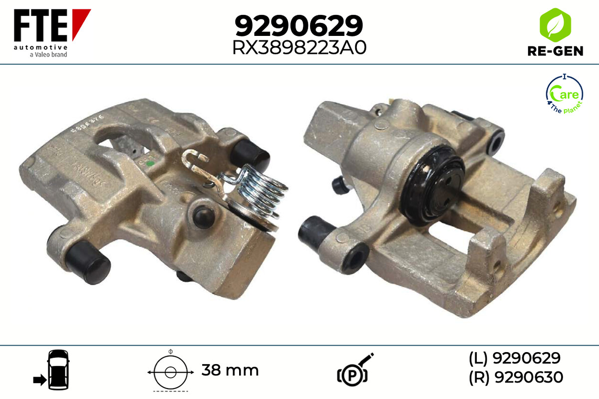 FTE Bremsekaliper 9290629 Bagaksel venstre for FORD VOLVO MAZDA