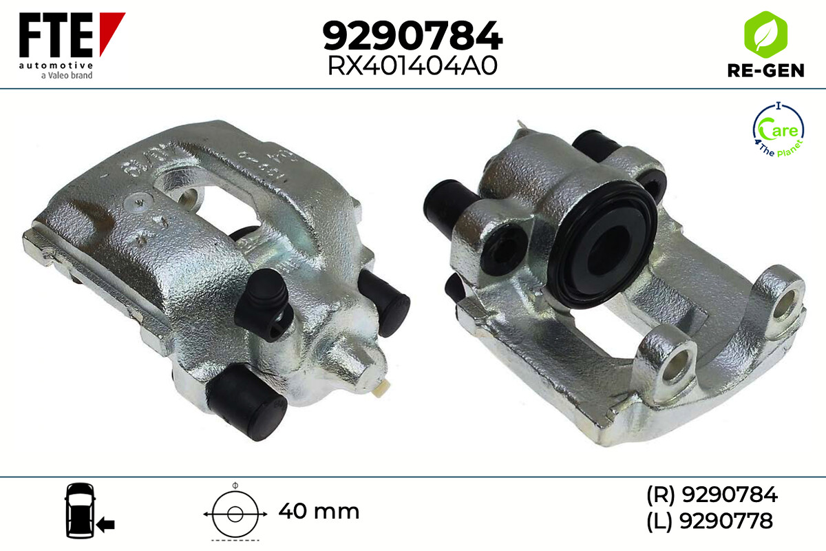 FTE Bremsekaliper 9290784 Bagaksel højre for BMW ROVER