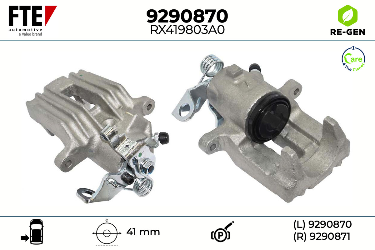 FTE Bremsekaliper 9290870 Bagaksel venstre for VW