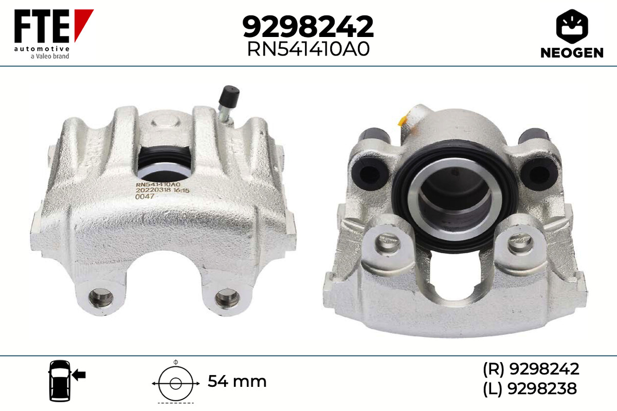 FTE Bremsekaliper 9298242 højre foraksel for BMW