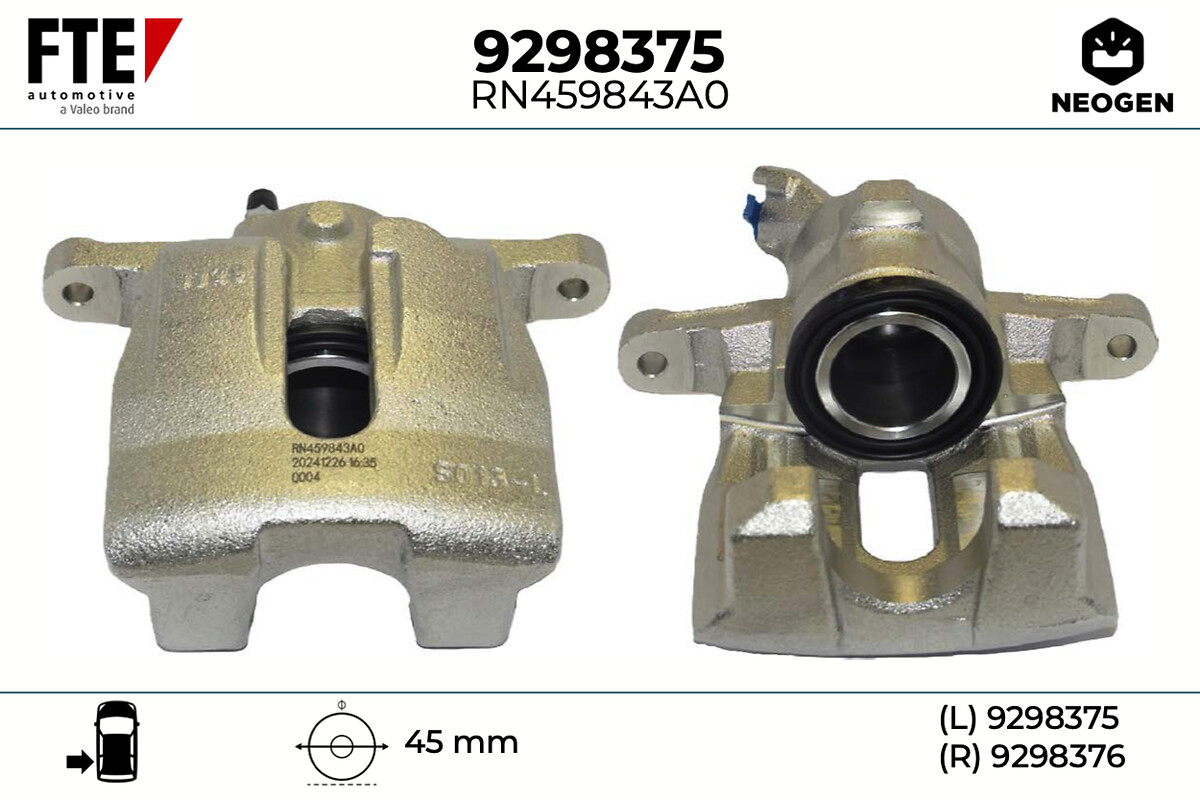 FTE Bremsekaliper 9298375 Bagaksel venstre for LAND ROVER