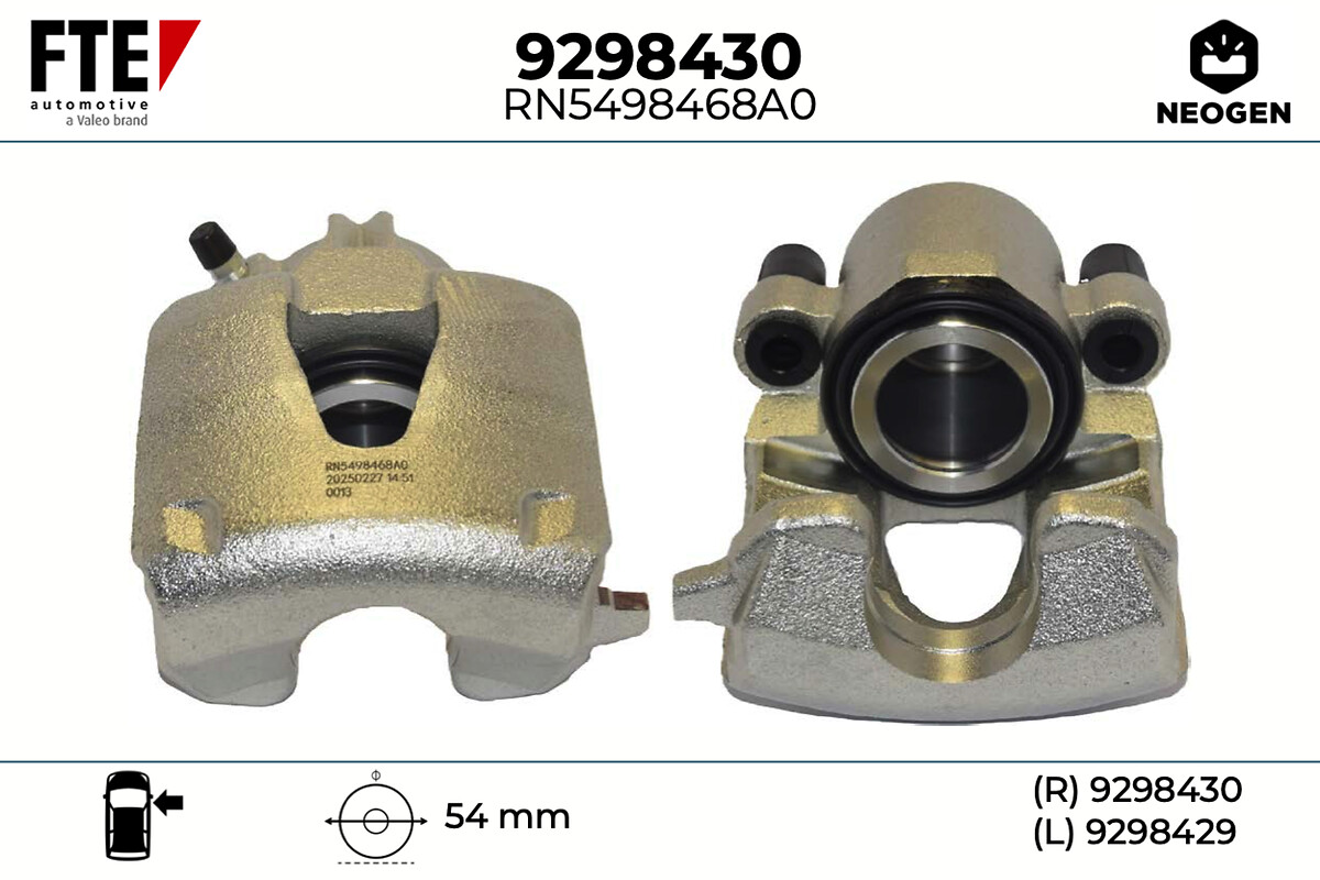 FTE Bremsekaliper 9298430 højre foraksel for VW
