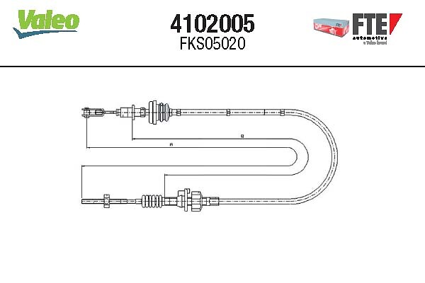 FTE Koblingskabel 4102005 for TOYOTA PEUGEOT