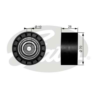 GATES Medløberhjul, multi-V-rem t38073 for BMW