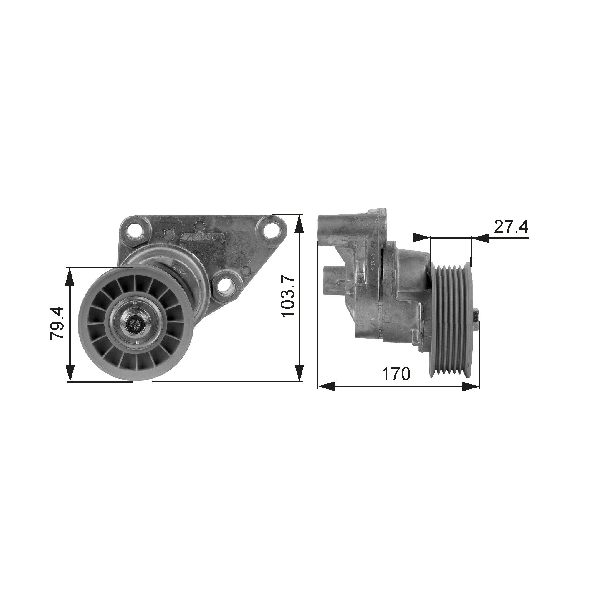 GATES Remstrammer, kilerem t38158 for CHEVROLET HUMMER