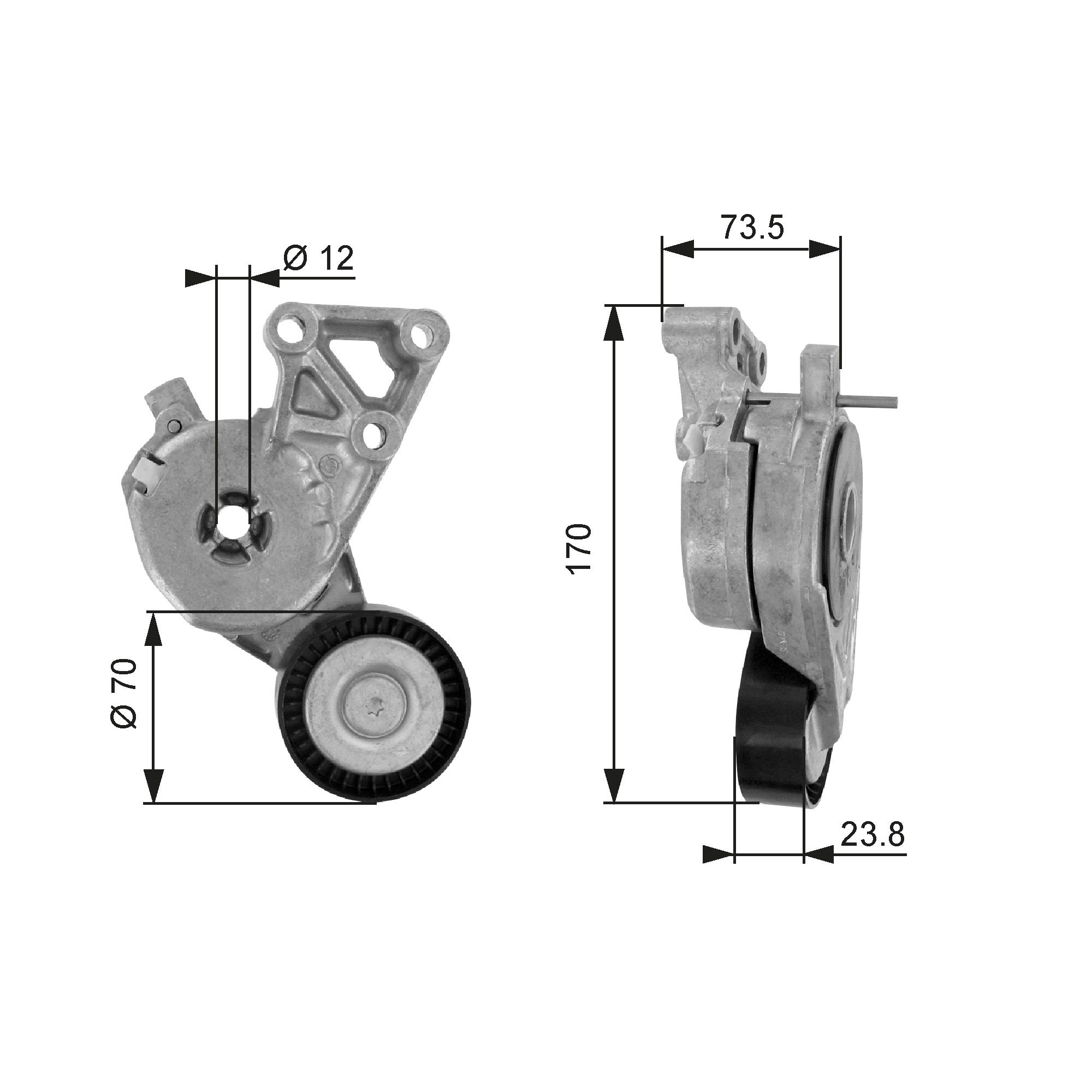GATES Remstrammer, kilerem t38148 for VW