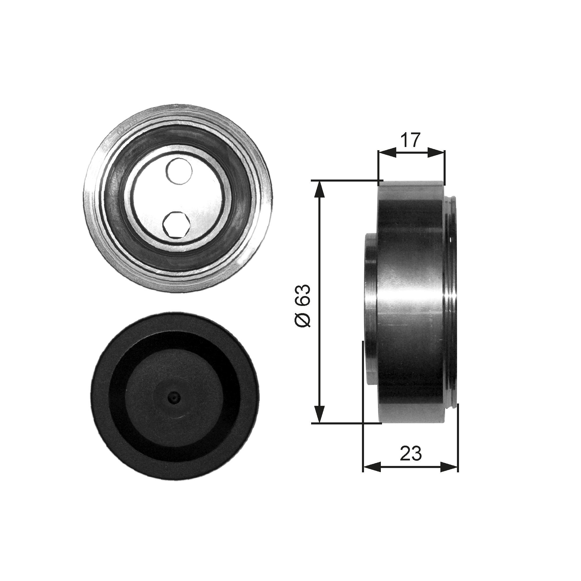 GATES Strammehjul, kilerem t38228 for VW
