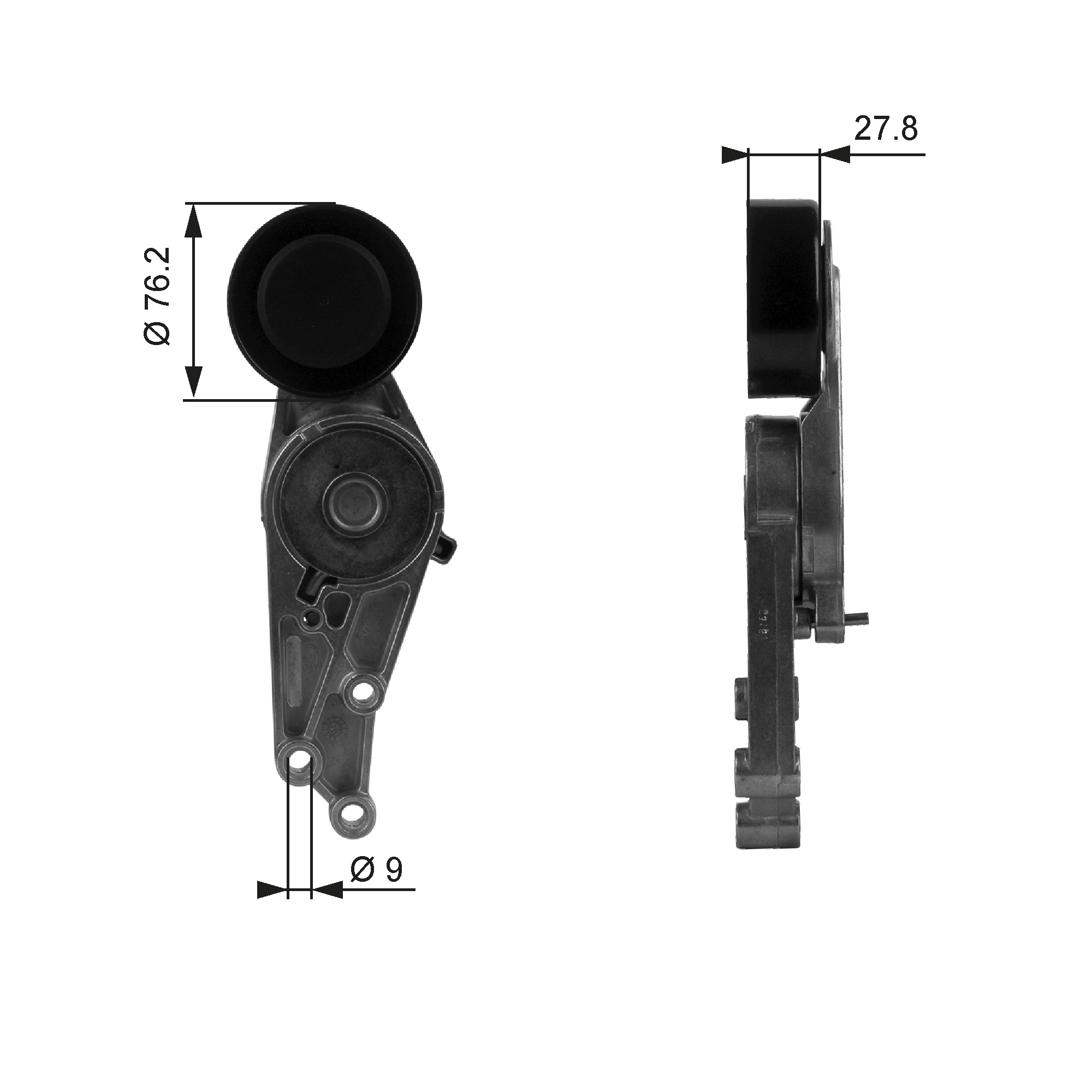 GATES Remstrammer, kilerem t38207 for VW AUDI SEAT