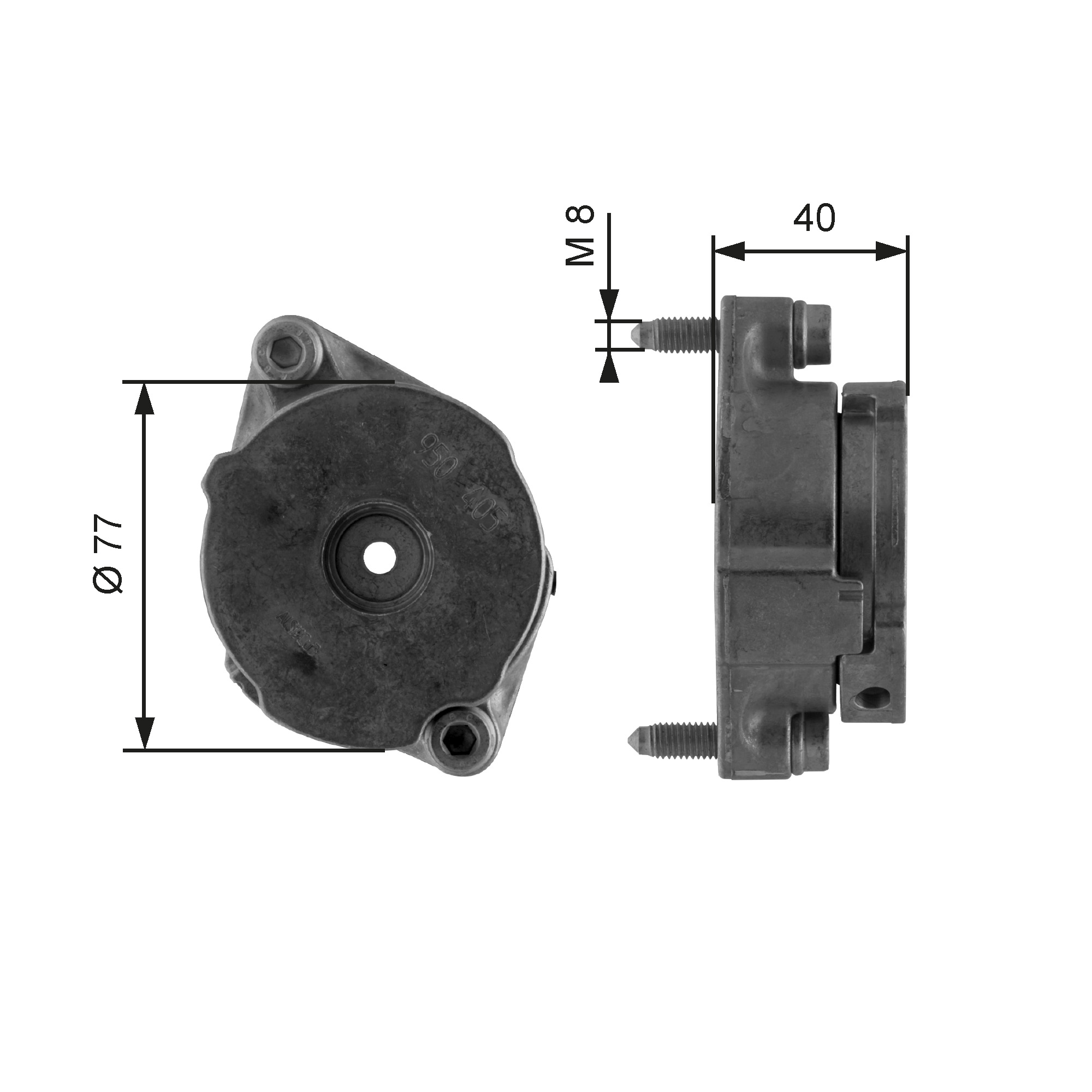 GATES Remstrammer, kilerem t38345 for FORD AUDI VW