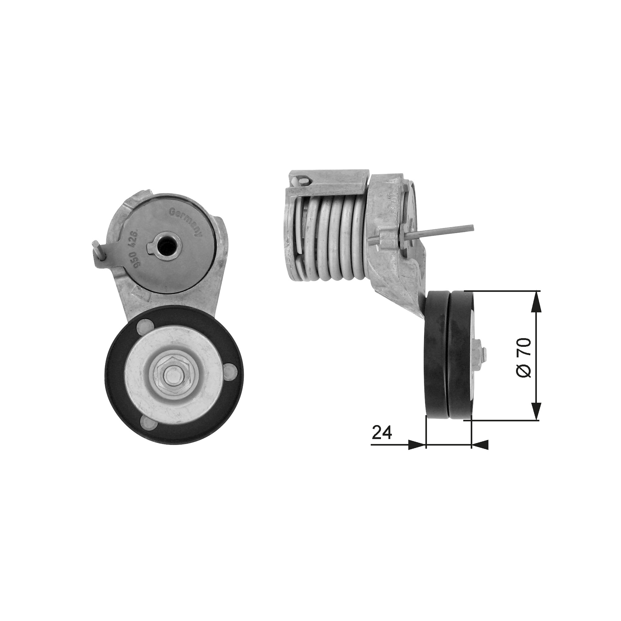 GATES Remstrammer, kilerem t38282 for VW