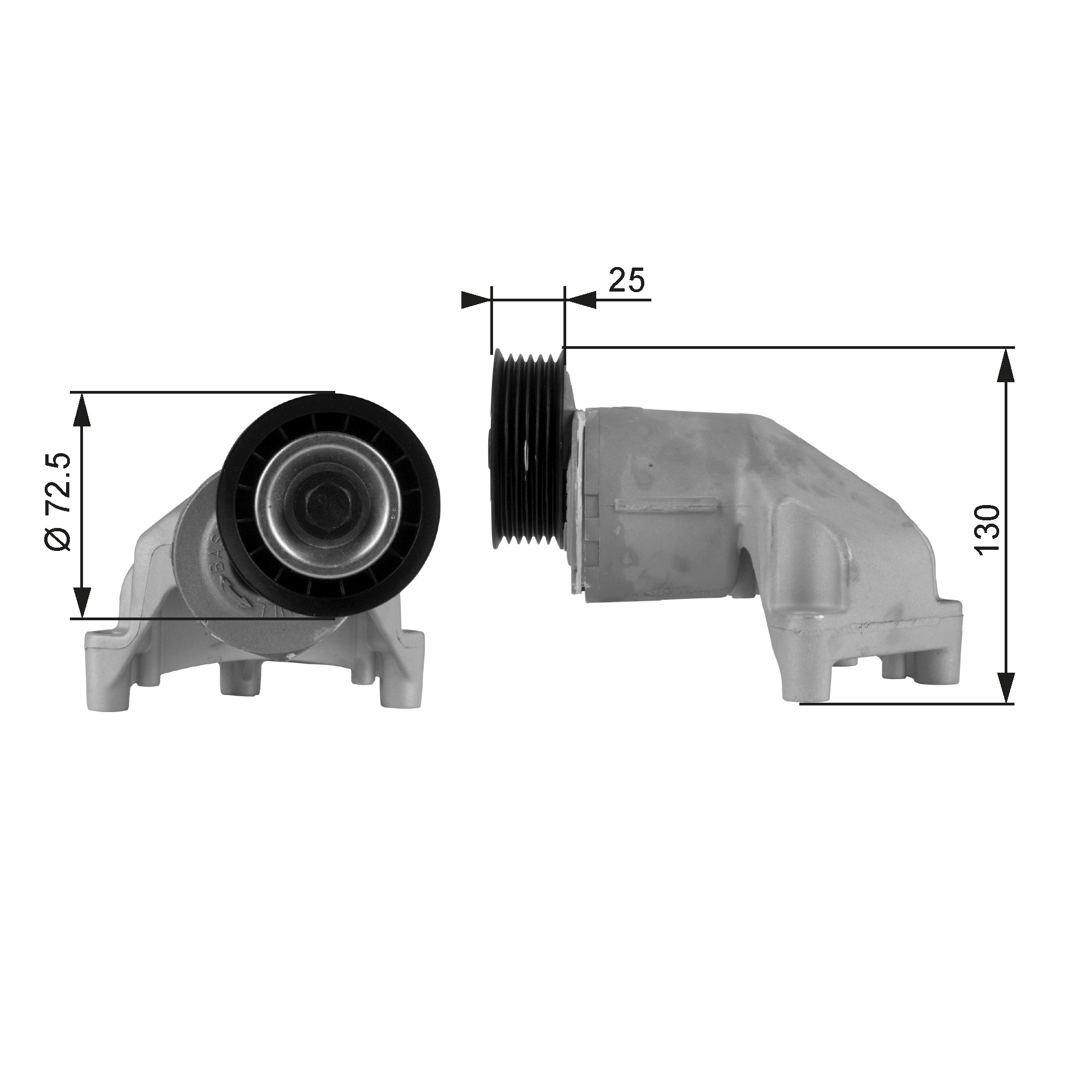 GATES Remstrammer, kilerem t38272 for FORD