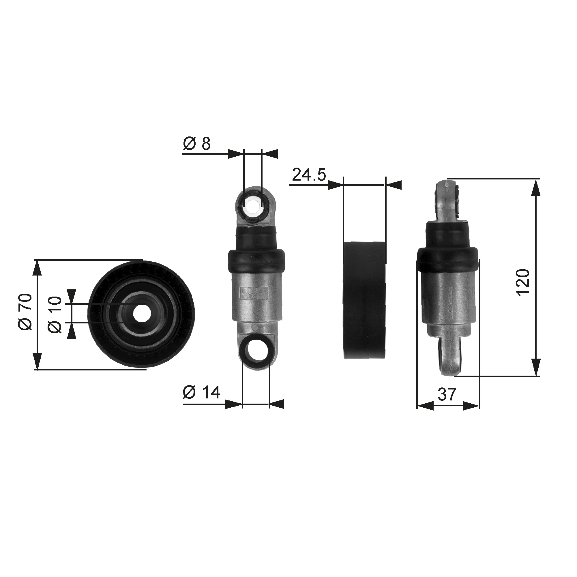 GATES Strammehjul, kilerem t38242 for BMW