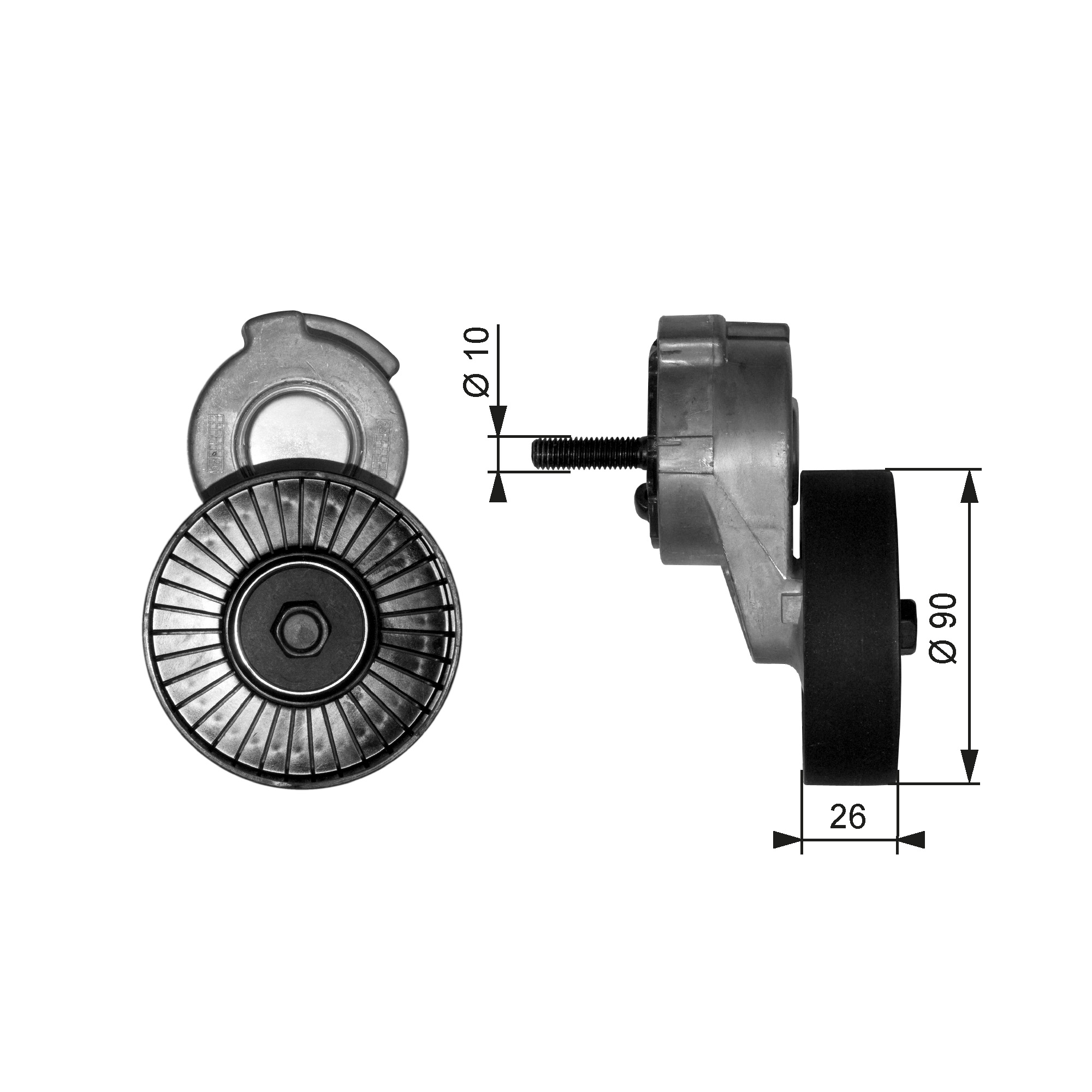 GATES Remstrammer, kilerem t38113 for DODGE CHRYSLER PLYMOUTH