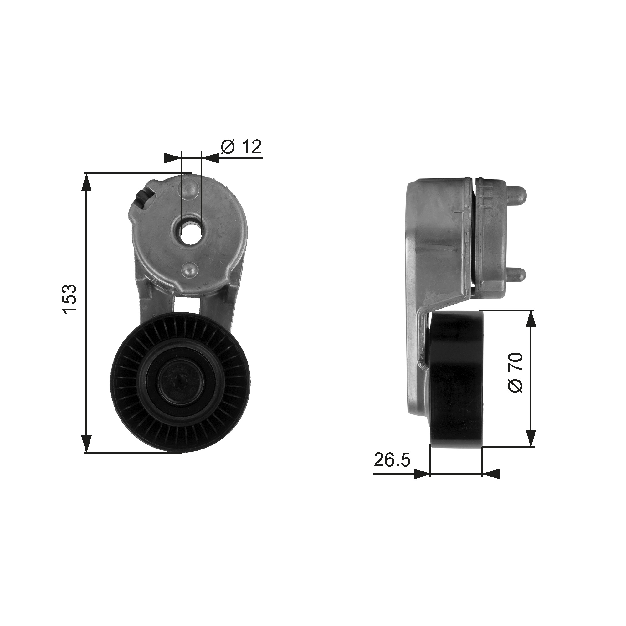 GATES Remstrammer, kilerem t38163 for CHRYSLER JEEP
