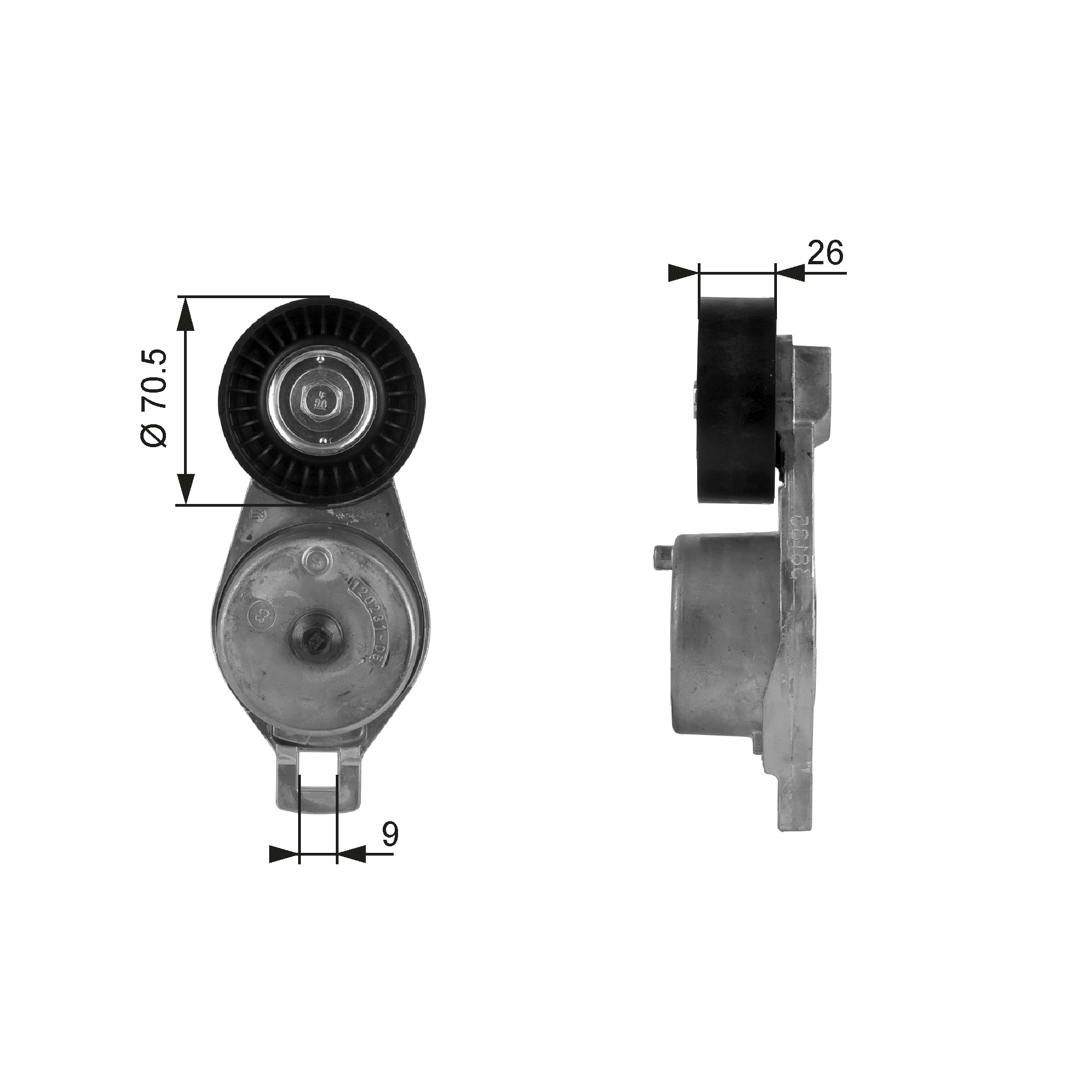 GATES Remstrammer, kilerem t38185 for CHRYSLER DODGE JEEP