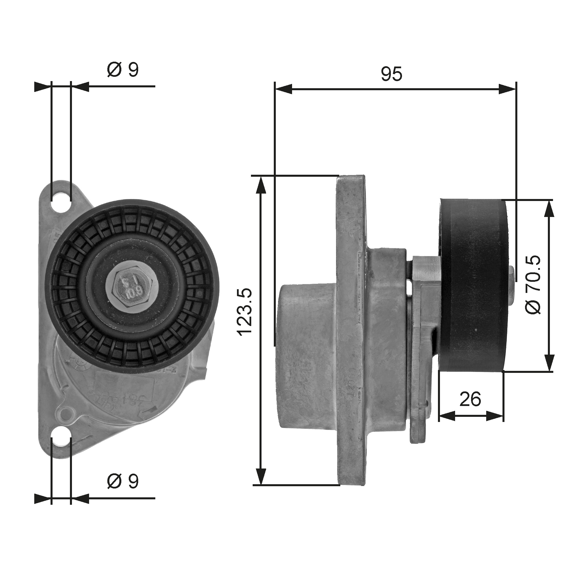 GATES Remstrammer, kilerem t38190 for VOLVO