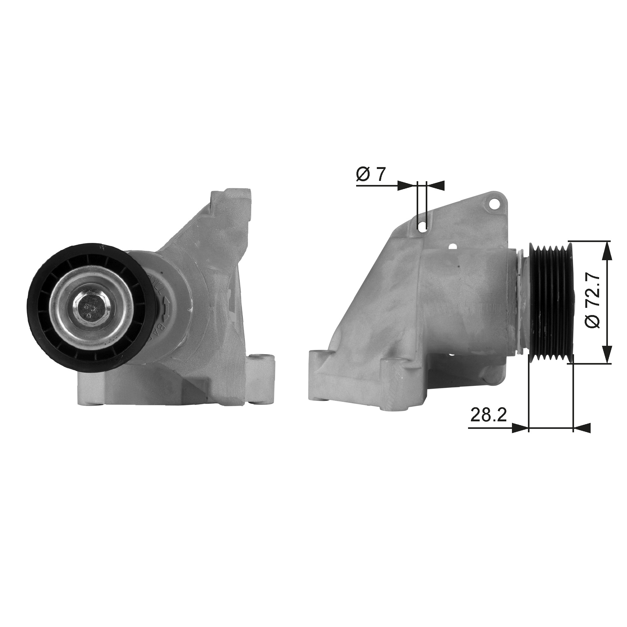 GATES Remstrammer, kilerem t38316 for FORD