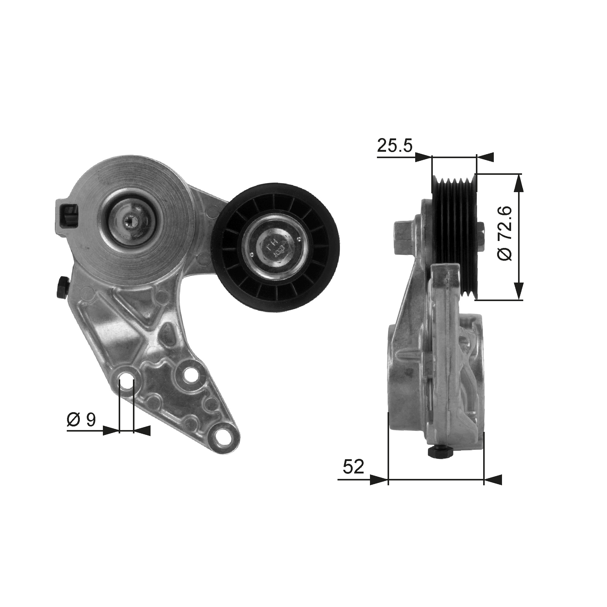 GATES Remstrammer, kilerem t38377 for FORD VW