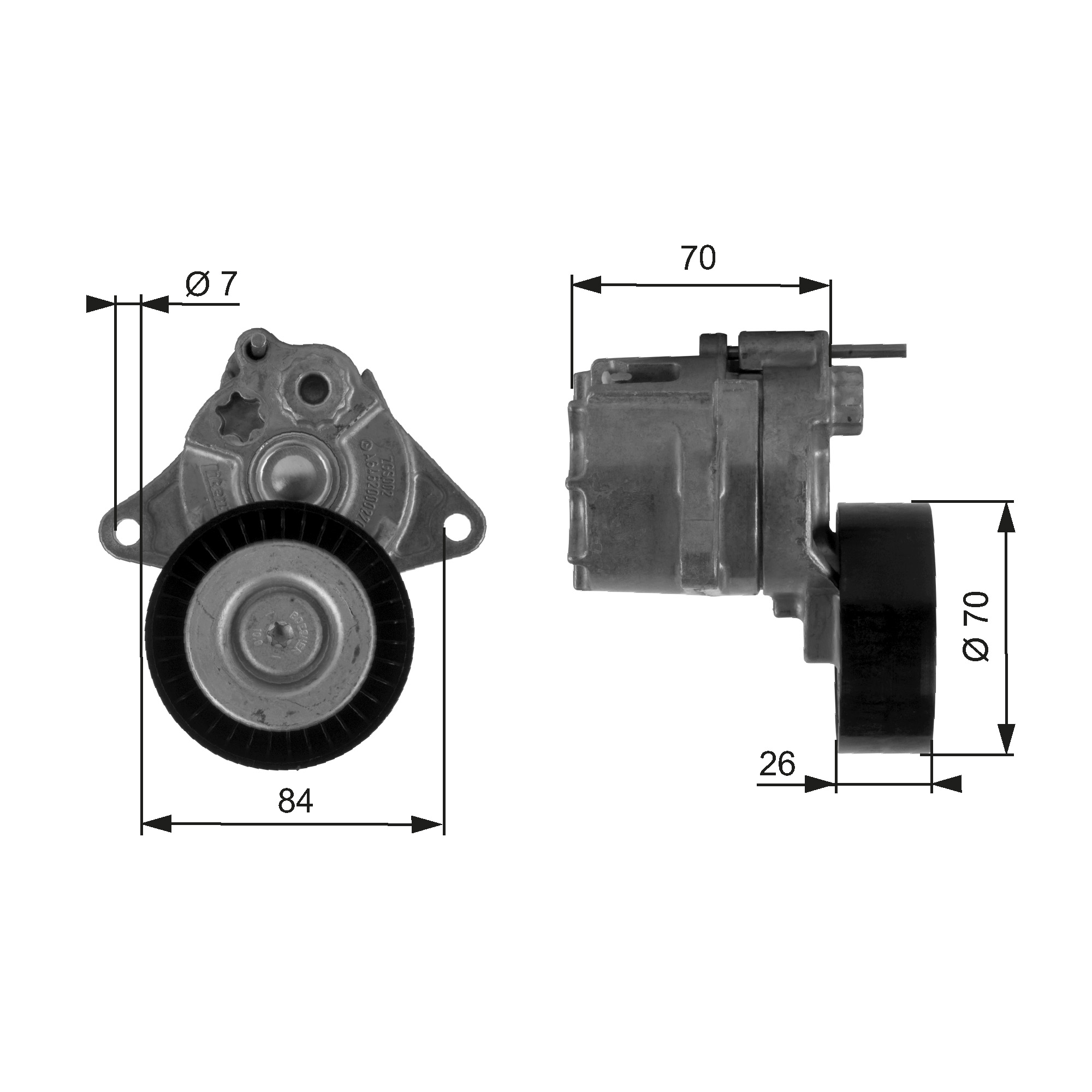 GATES Remstrammer, kilerem t38415 for JEEP MERCEDES-BENZ