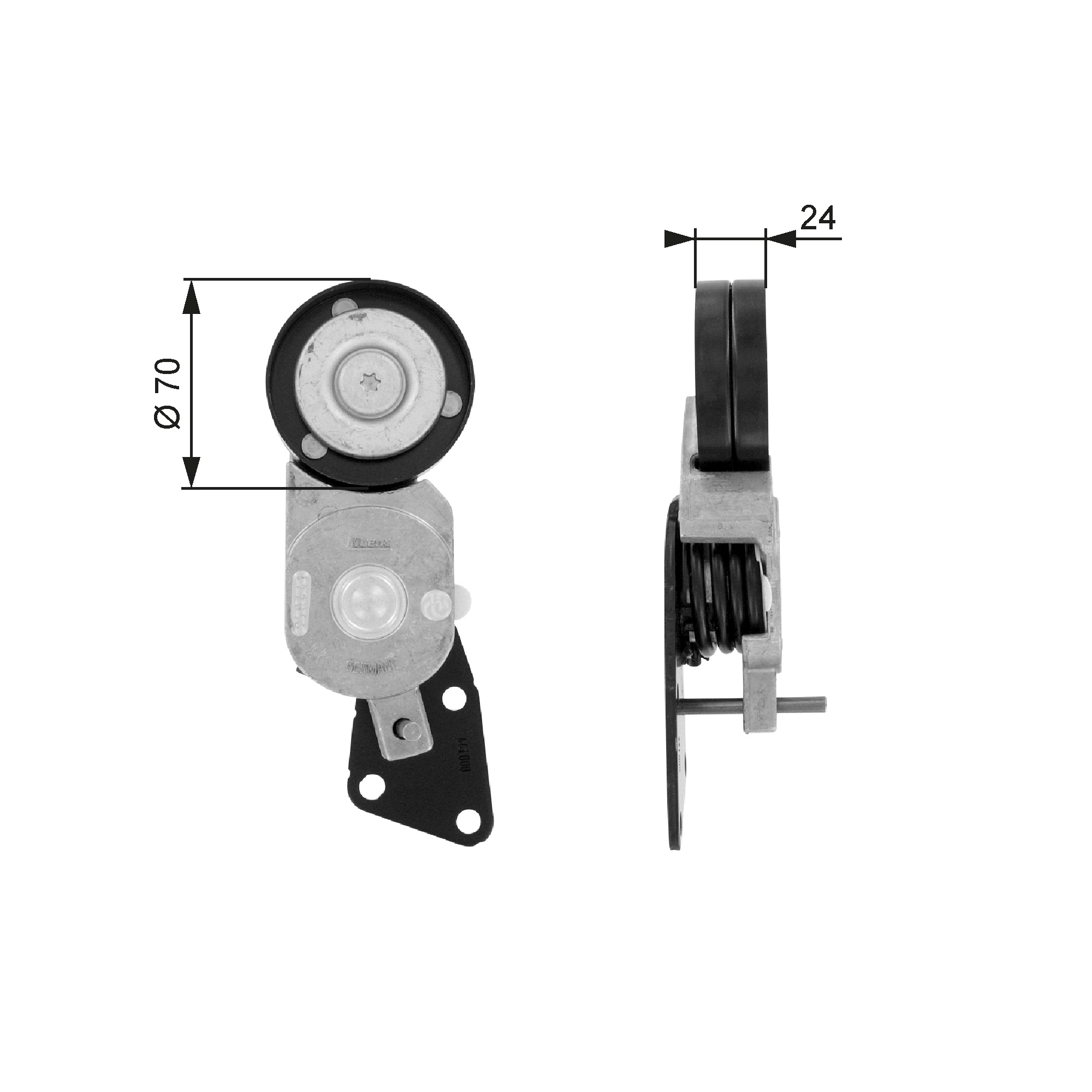 GATES Remstrammer, kilerem t38426 for VW