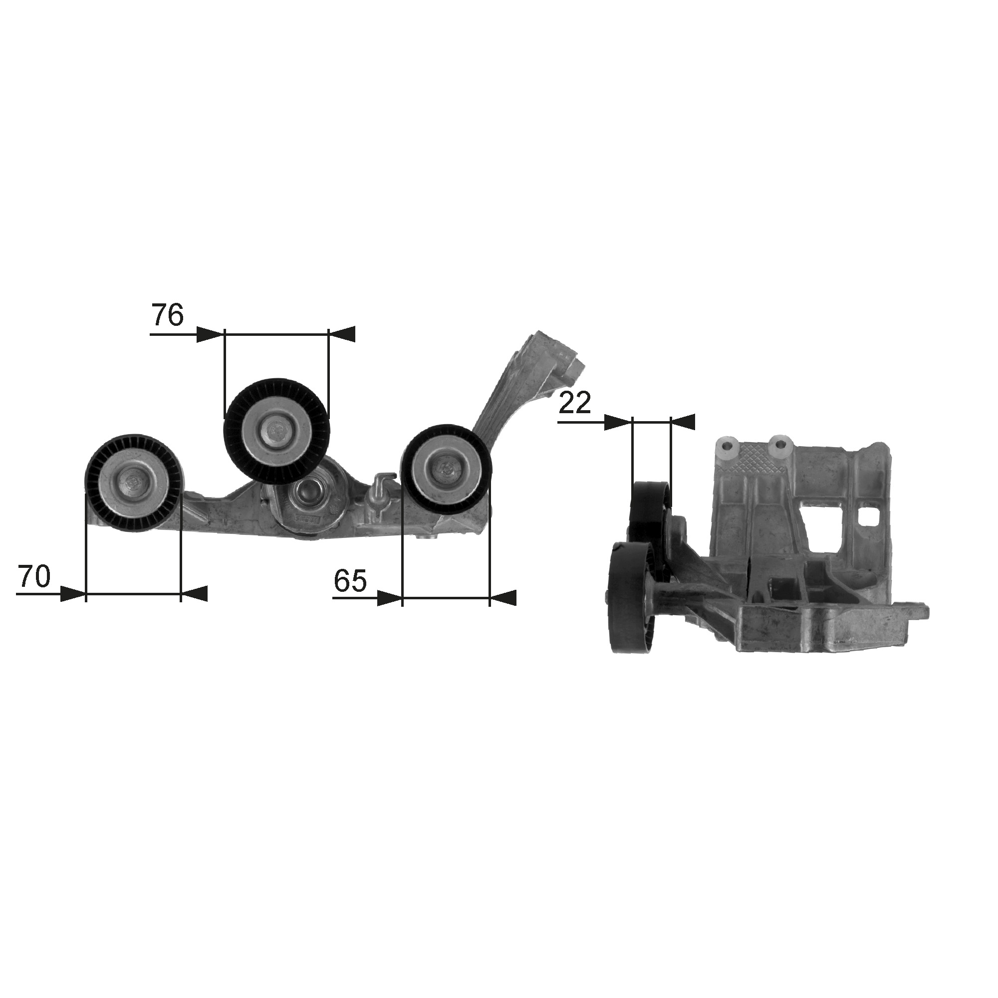 GATES Remstrammer, kilerem t38429 for MERCEDES-BENZ