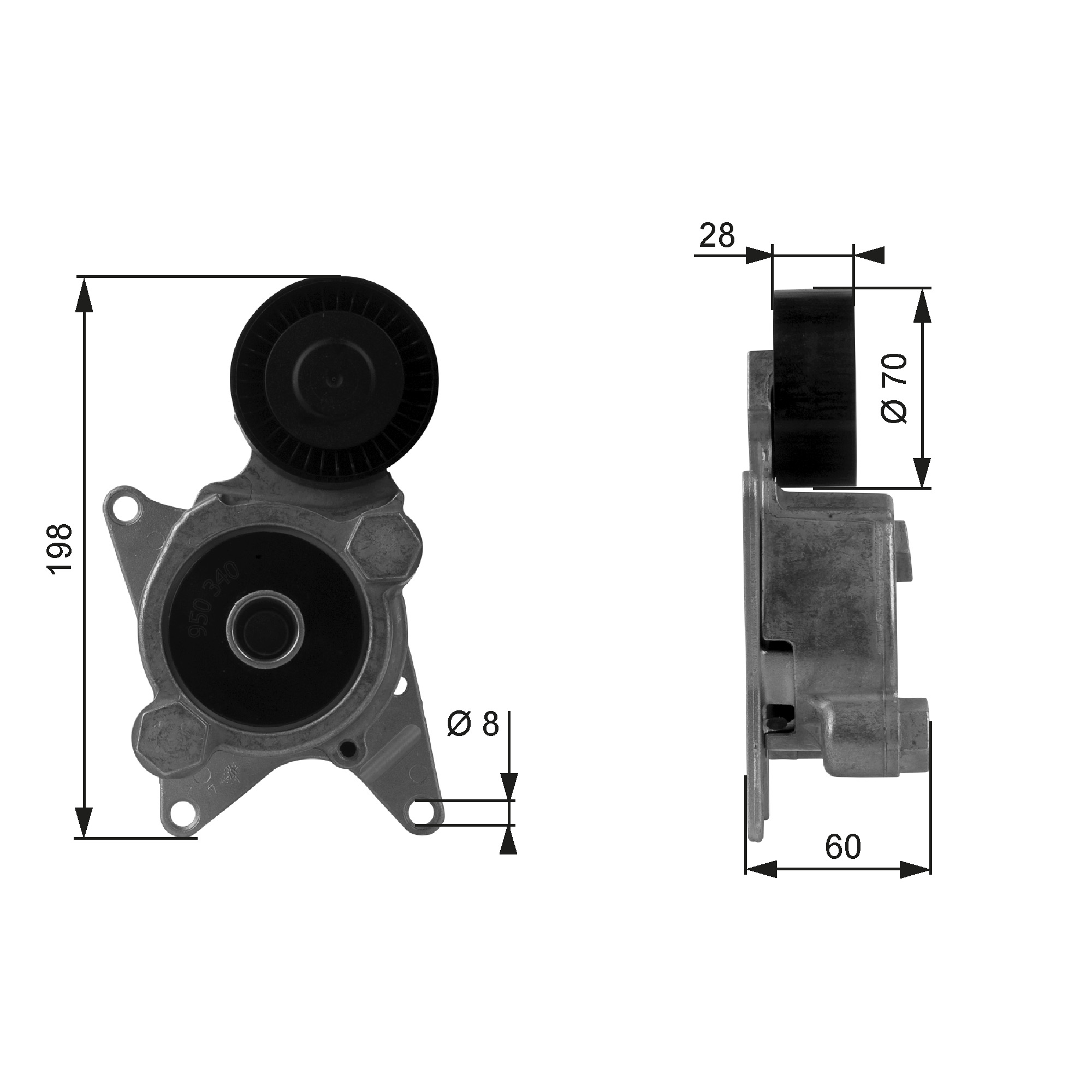 GATES Remstrammer, kilerem t38435 for LEXUS